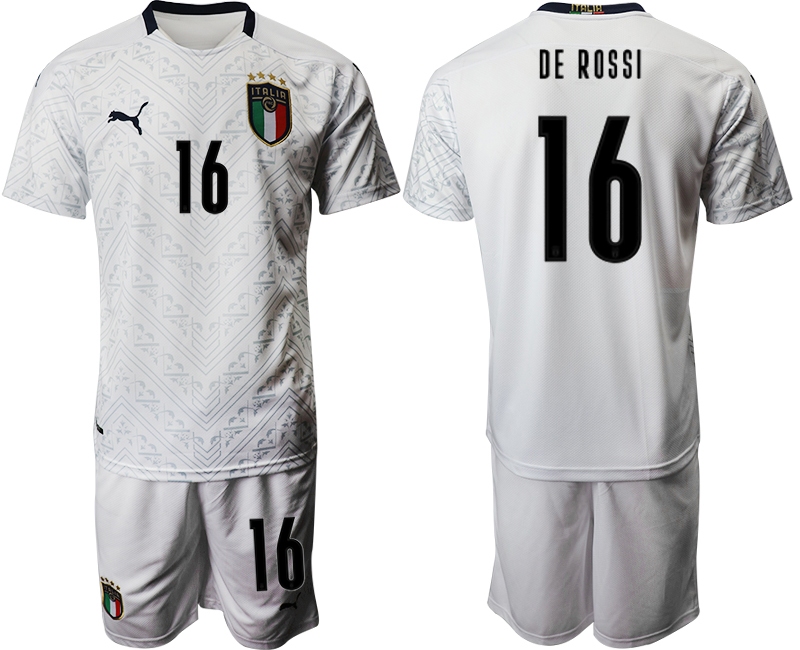 2021 Men Italy away 16 white soccer jerseys